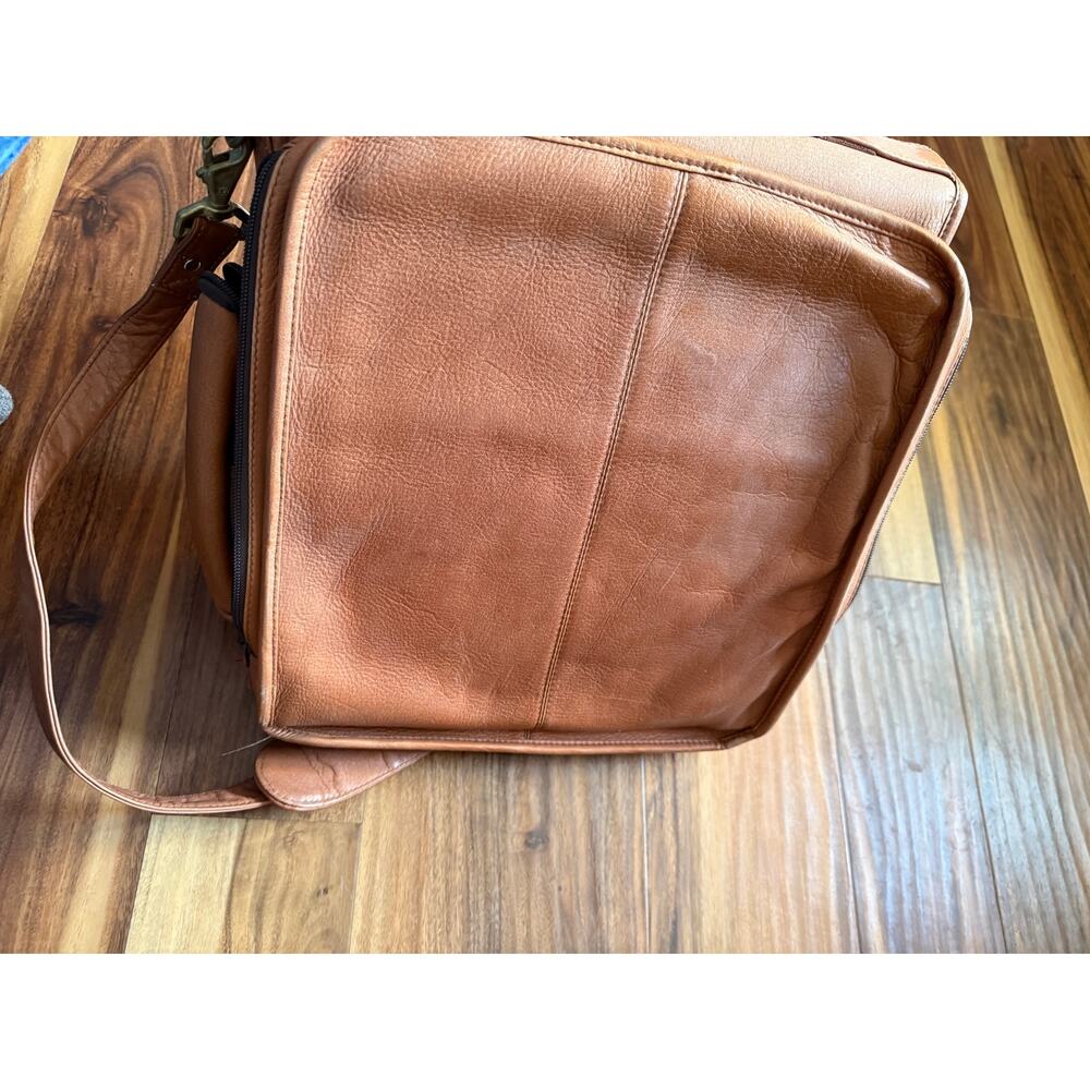 Latico Reporter Leather Crossbody Bag Hollywood Laptop Shoulder Brown - Picture 7 of 11